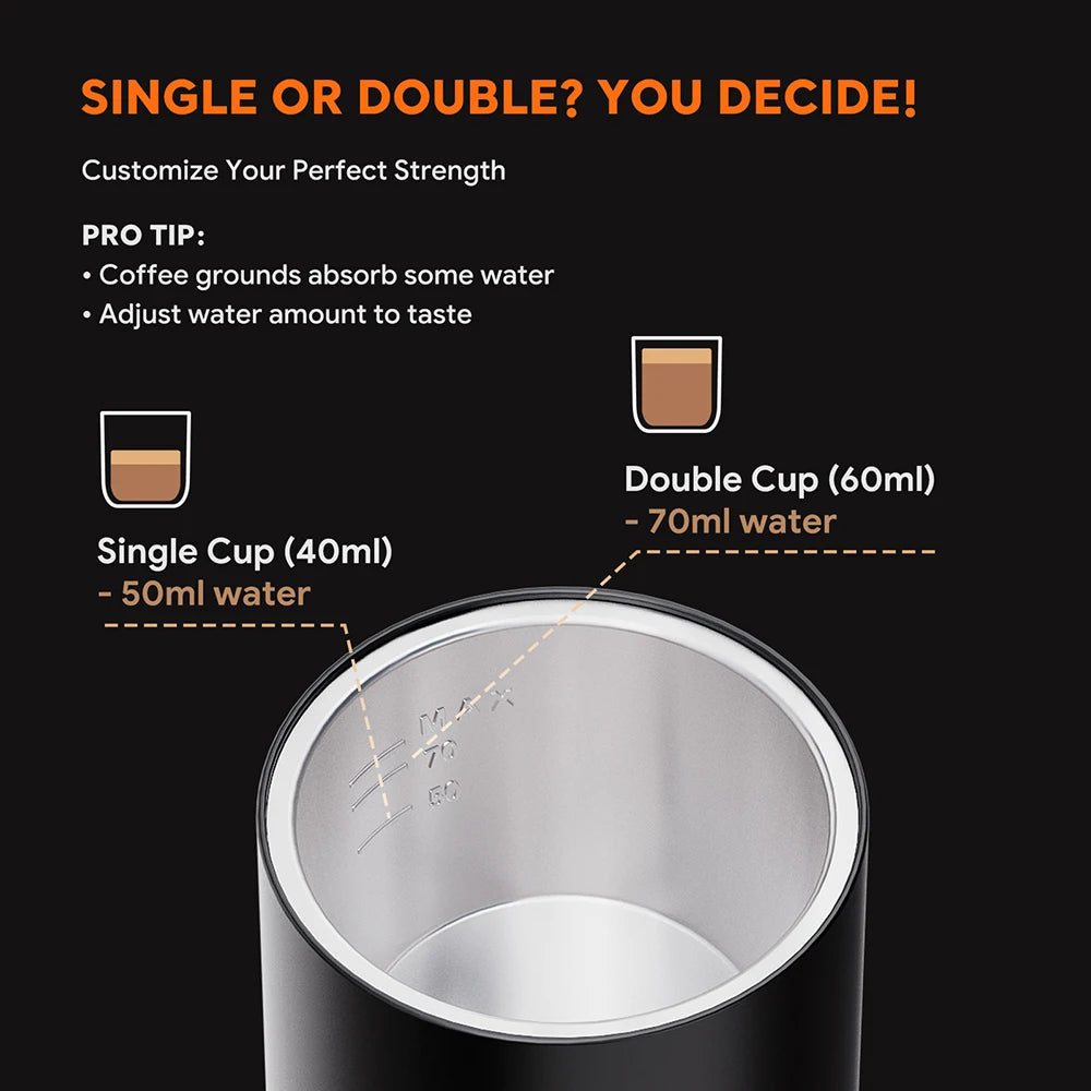 Wireless Electric Portable Espresso Coffee Machine 3-in-1 Travel Coffee Maker for Car & Camping Coffee